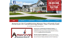 Desktop Screenshot of americanairconditioningsa.com